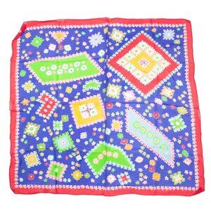 Vintage Chiffon Rayon Multicolored Scarf  Accessories made in Japan